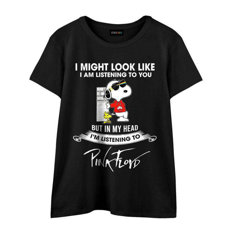 Snoopy Woodstock Listening to Pink Floyd DSTOM The Wall Shirt Snoopy Woodstock Listening to Pink Floyd DSTOM The Wall Shirt