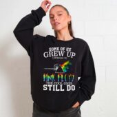 Some Of Us Grew Up Pink Floyd Front Sweater Woman Black - OtherBrick
