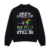 Some Of Us Grew Up Pink Floyd Front Sweatshirt Black - OtherBrick