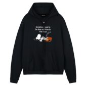 Sometimes I Need To Be Alone And Listen To Pink Floyd Front Hoodie Black - OtherBrick