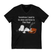 Sometimes I Need To Be Alone And Listen To Pink Floyd Front Vneck Black - OtherBrick