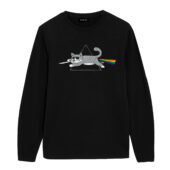 The Dark Side Of Cats Pink Floyd Front Longsleeve Black - OtherBrick