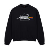The Dark Side Of Cats Pink Floyd Front Sweatshirt Black - OtherBrick