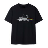 The Dark Side Of Cats Pink Floyd Front Tshirt Black - OtherBrick