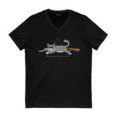 The Dark Side Of Cats Pink Floyd Front Vneck Black - OtherBrick