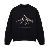 The Dark Side Of Christmas Pink Floyd Front Sweatshirt Black - OtherBrick