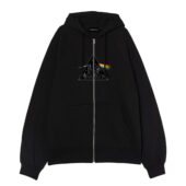The Dark Side Of The Process Pink Floyd Front Ziphoodie Black - OtherBrick