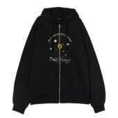 The Universe Does Revolve Around Pink Floyd Front Ziphoodie Black - OtherBrick