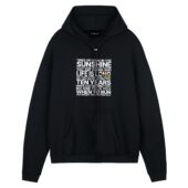 Ticking Away The Moments That Make Up A Dull Day Time Lyric Pink Floyd Front Hoodie Black - OtherBrick