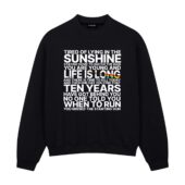 Ticking Away The Moments That Make Up A Dull Day Time Lyric Pink Floyd Front Sweatshirt Black - OtherBrick
