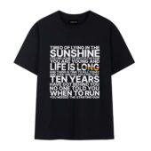 Ticking Away The Moments That Make Up A Dull Day Time Lyric Pink Floyd Front Tshirt Black - OtherBrick