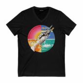 Welcome To The Machine Wish You Were Here Front Vneck Black - OtherBrick