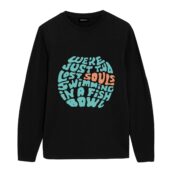 We’re Just Two Lost Souls Swimming In A Fish Bowl Pink Floyd Front Longsleeve Black - OtherBrick