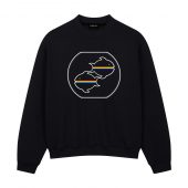 We're Just Two Lost Souls Swimming Front Sweatshirt Black - OtherBrick