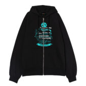 We're Just Two Lost Souls Swimming In A Fish Bowl Version 2 Front Ziphoodie Black - OtherBrick