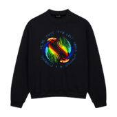 We're Just Two Lost Souls Swimming In A Fish Bowl Version 5 Front Sweatshirt Black - OtherBrick