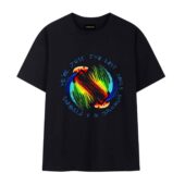 We're Just Two Lost Souls Swimming In A Fish Bowl Version 5 Front Tshirt Black - OtherBrick
