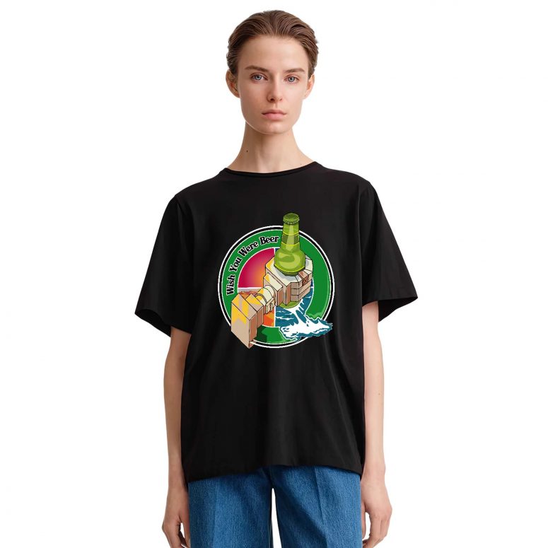 Wish You Were Beer Illustration Pink Floyd Shirt