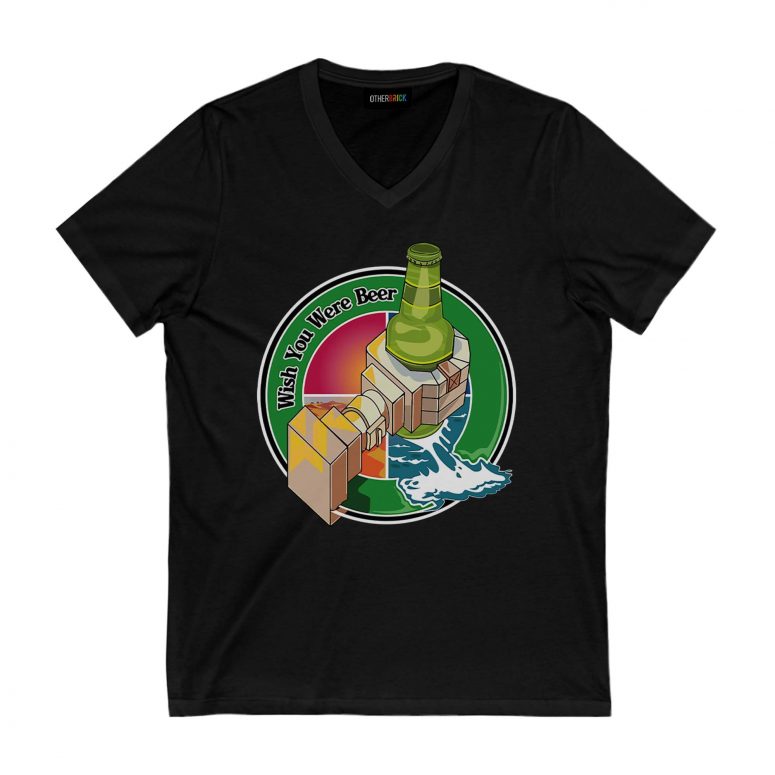 Wish You Were Beer Illustration Pink Floyd Shirt