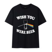 Wish You Were Beer Version 4 Front Tshirt Black - OtherBrick