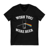 Wish You Were Beer Version 4 Front Vneck Black - OtherBrick