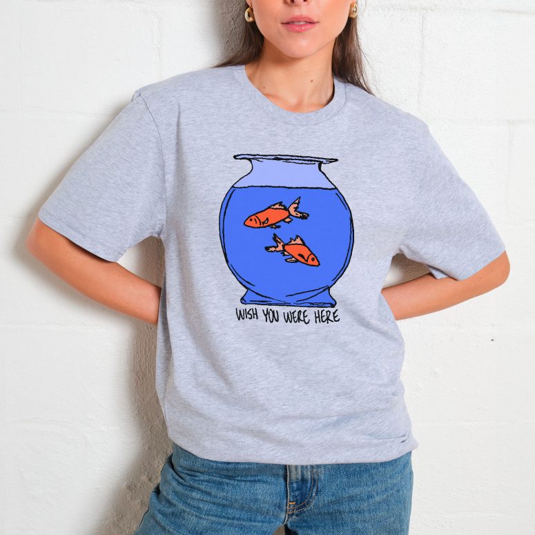 Pink Floyd Shirt - Wish You Were Here lost souls in Fish Bowl Doodle Art Pink Floyd Shirt - Wish You Were Here lost souls in Fish Bowl Doodle Art
