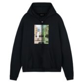 Wish You Were Here X Rick Sanchez Front Hoodie Black - OtherBrick
