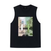 Wish You Were Here X Rick Sanchez Front Tank Black - OtherBrick