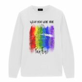 Wish You Were Here Lyric Front Longsleeve White - OtherBrick