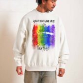Wish You Were Here Lyric Front Man Sweater White - OtherBrick