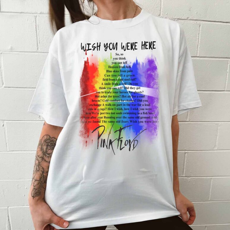Wish You were here lyric Pink Floyd Shirt Wish You were here lyric Pink Floyd Shirt