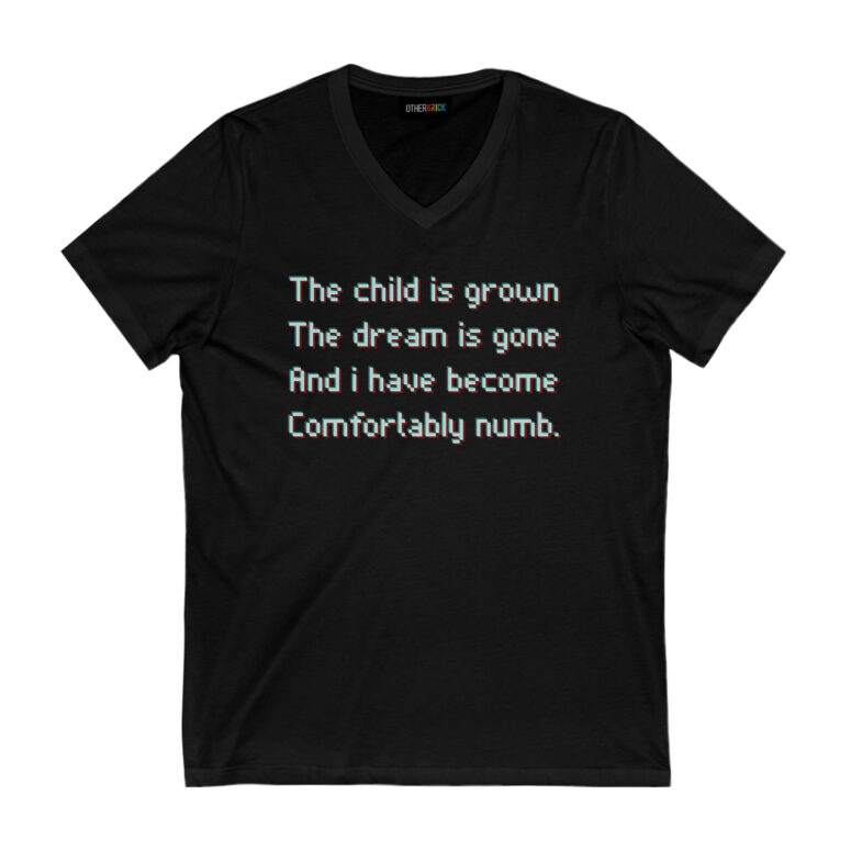 The child is grown The dream is gone I have become comfortably numb Version 2 Pink Floyd Shirt