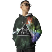 Hoodie Front Dark Side Of Moon Galaxy Green Pf Tn186 Hoodie 3d - OtherBrick