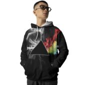 Hoodie Front Dark Side Of The Moon In Space Pink Floyd - OtherBrick