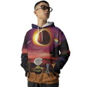 Hoodie Front Snoopy Dark Side Of The Moon Eclipse - OtherBrick