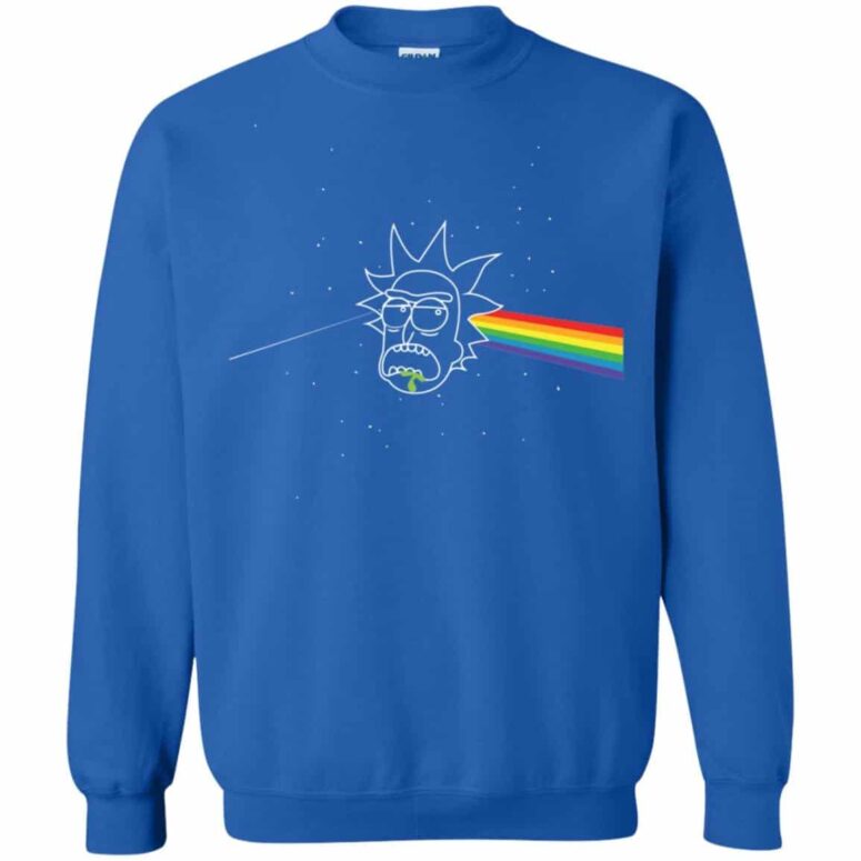 Rick Sanchez x The Dark Side of Moon Pink Floyd Shirt Rick Sanchez x The Dark Side of Moon Pink Floyd Shirt