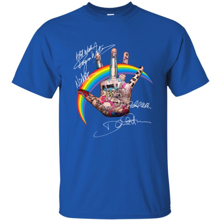 Pink Floyd Rainbow Hand Sign Shirt Pink Floyd Rainbow Hand Sign Shirt