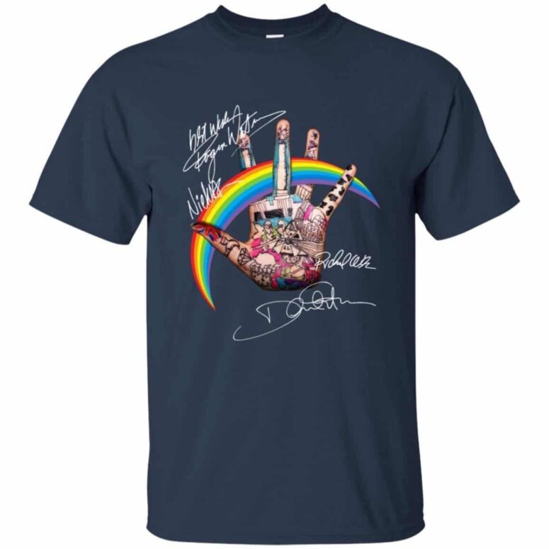 Pink Floyd Rainbow Hand Sign Shirt Pink Floyd Rainbow Hand Sign Shirt