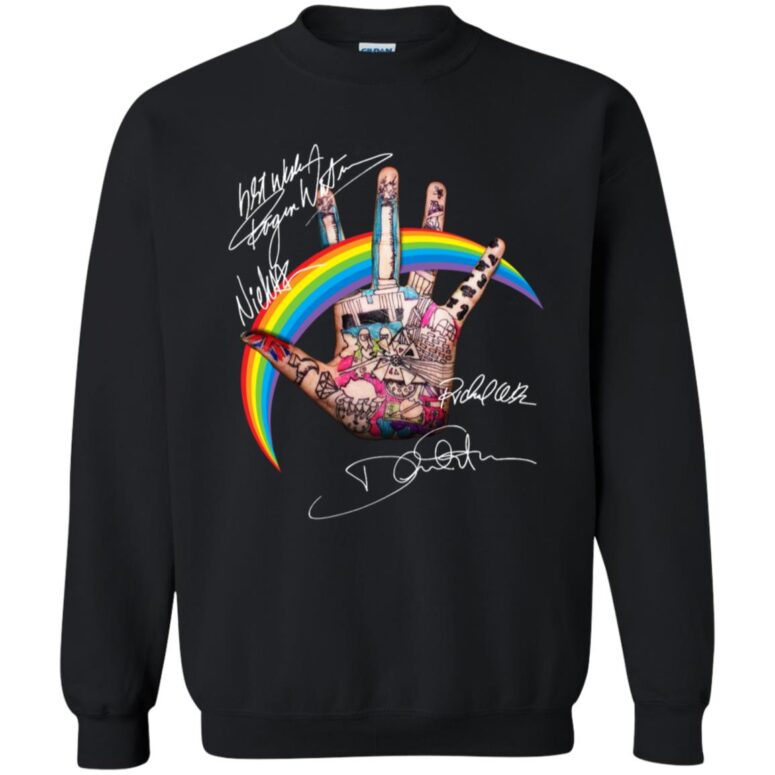 Pink Floyd Rainbow Hand Sign Shirt Pink Floyd Rainbow Hand Sign Shirt