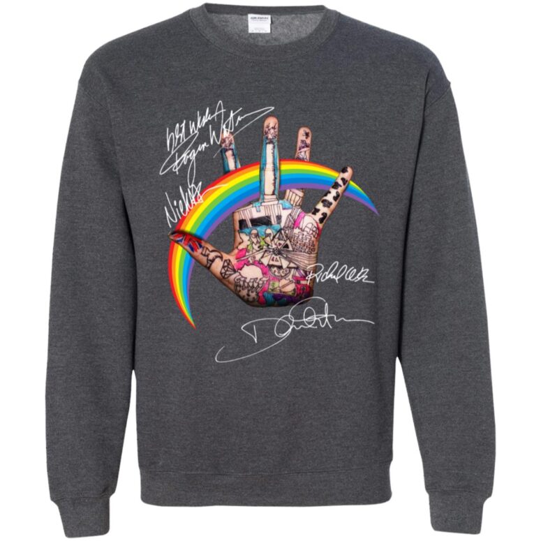 Pink Floyd Rainbow Hand Sign Shirt Pink Floyd Rainbow Hand Sign Shirt