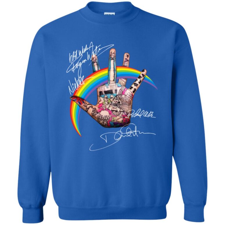 Pink Floyd Rainbow Hand Sign Shirt Pink Floyd Rainbow Hand Sign Shirt