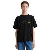 Mockup Tshirt Black Woman Front Dark Side Of The Death Star - OtherBrick