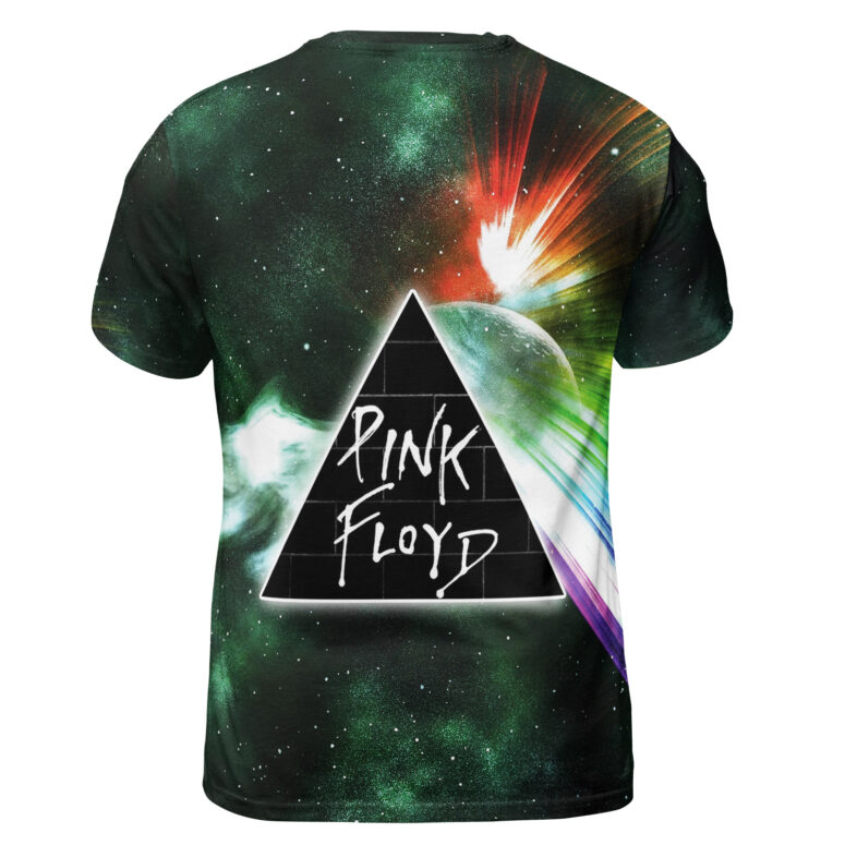 Dark Side Of Moon Galaxy Green Pink Floyd Shirt