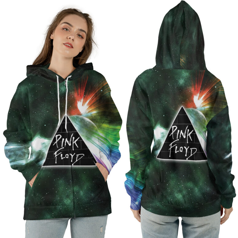 Dark Side Of Moon Galaxy Green Pink Floyd Shirt