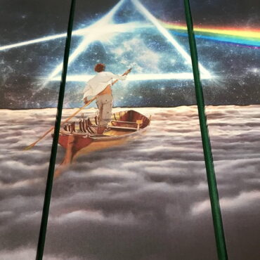 Snoopy And Charlie Brown Looking Dark Side Of The Moon Pink Floyd Canvas