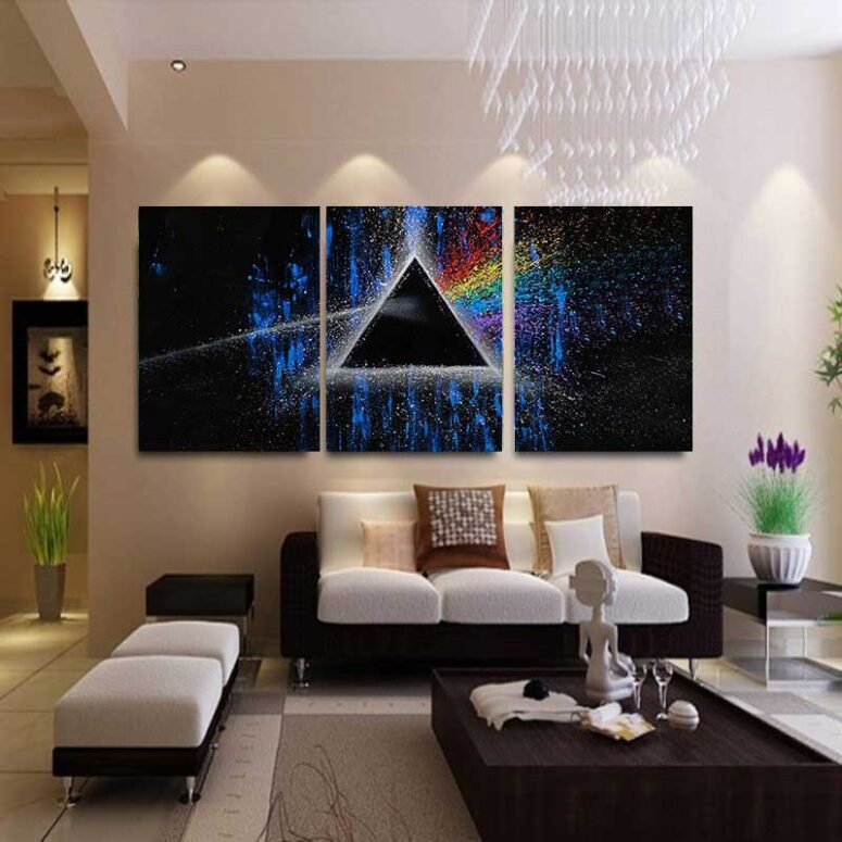 Pink Floyd Dark Side Of Moon Art Blue Canvas Pink Floyd Dark Side Of Moon Art Blue Canvas