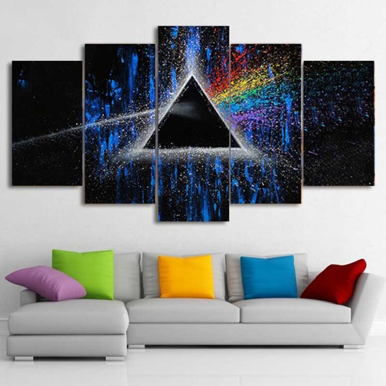 Pink Floyd Dark Side Of Moon Art Blue Canvas Pink Floyd Dark Side Of Moon Art Blue Canvas