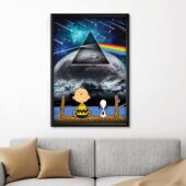 My Snoopy And Charlie Brown Looking Dark Side Of The Moon Canvas Vertical1pieces12theate - OtherBrick