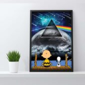 My Snoopy And Charlie Brown Looking Dark Side Of The Moon Canvas Vertical1pieces14theate - OtherBrick