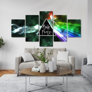 Dark Side Of Moon Galaxy Green Pink Floyd Canvas